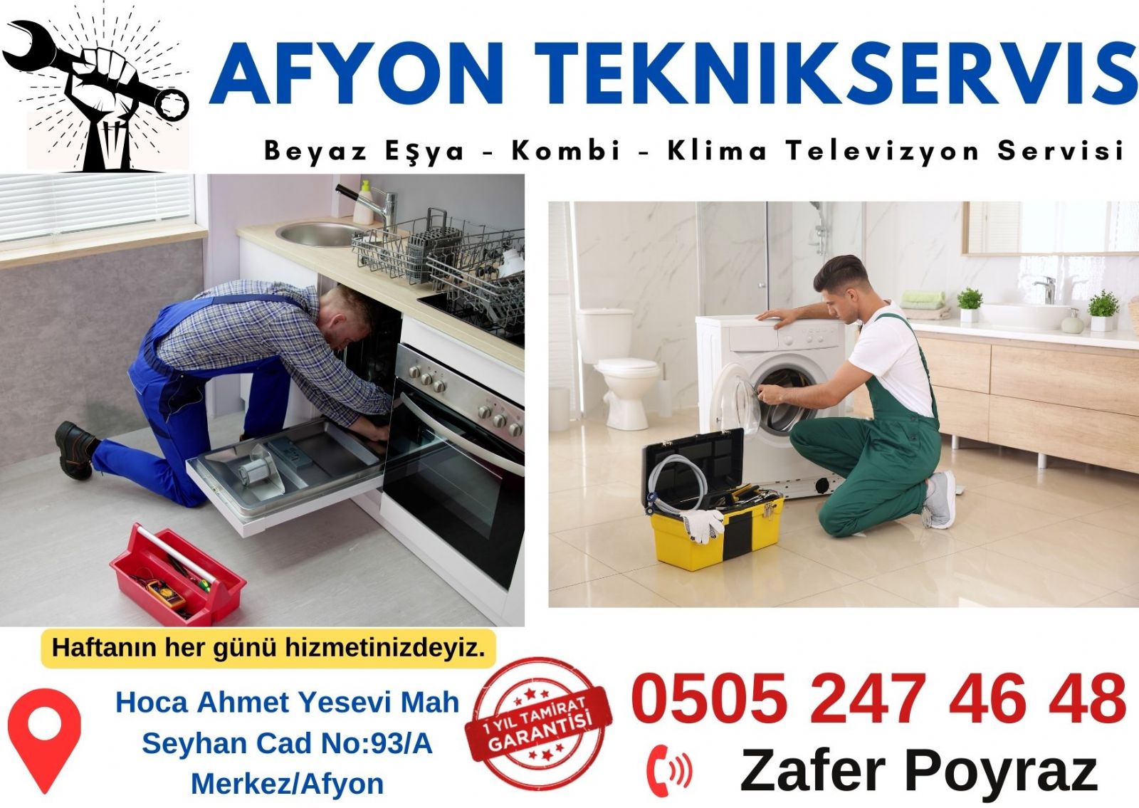 Afyon Beyaz Eşya Servisi Servisi