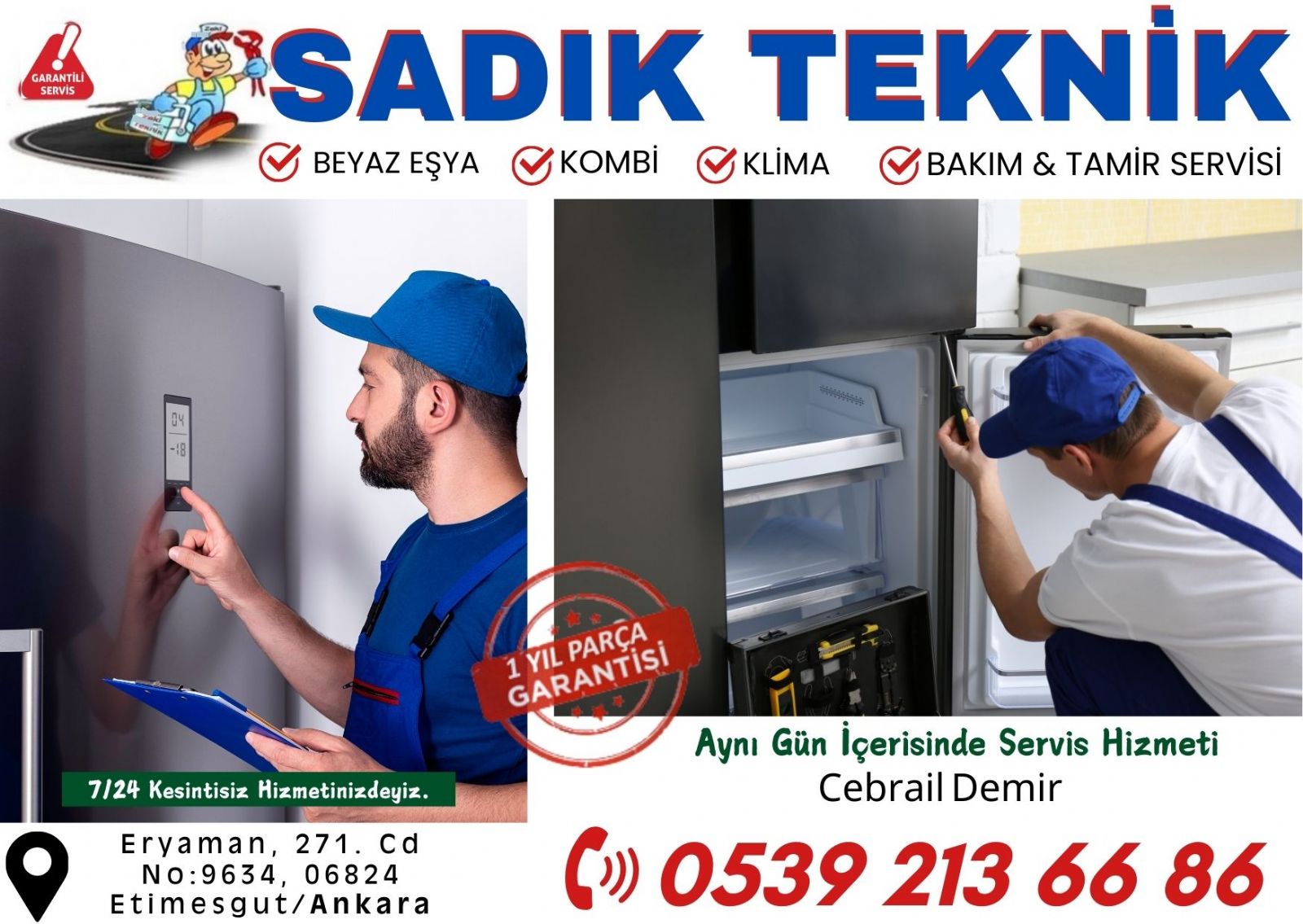 eryaman - beyaz esya - servisi