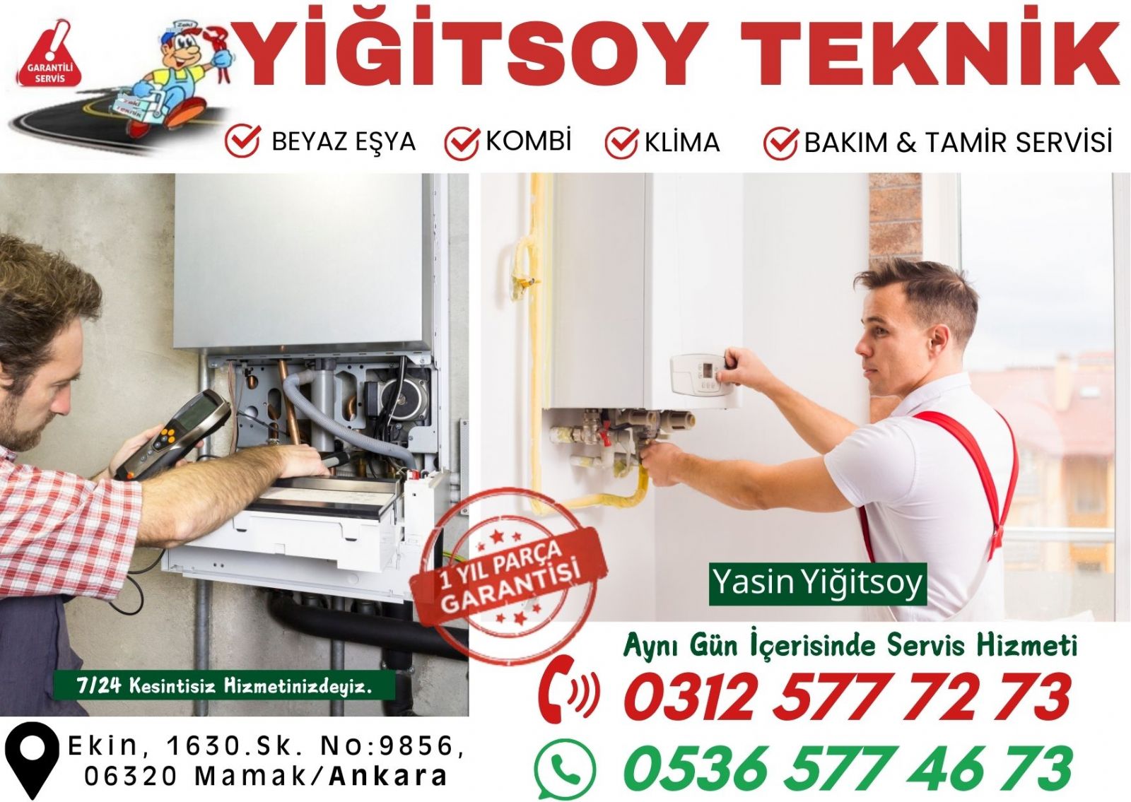 mamak - beyaz esya - servisi